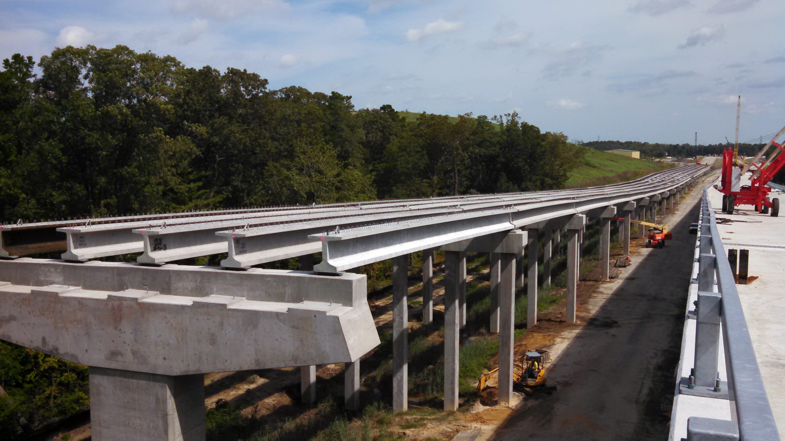 Completed pier caps and beams for Elizabeth River Crossing structure