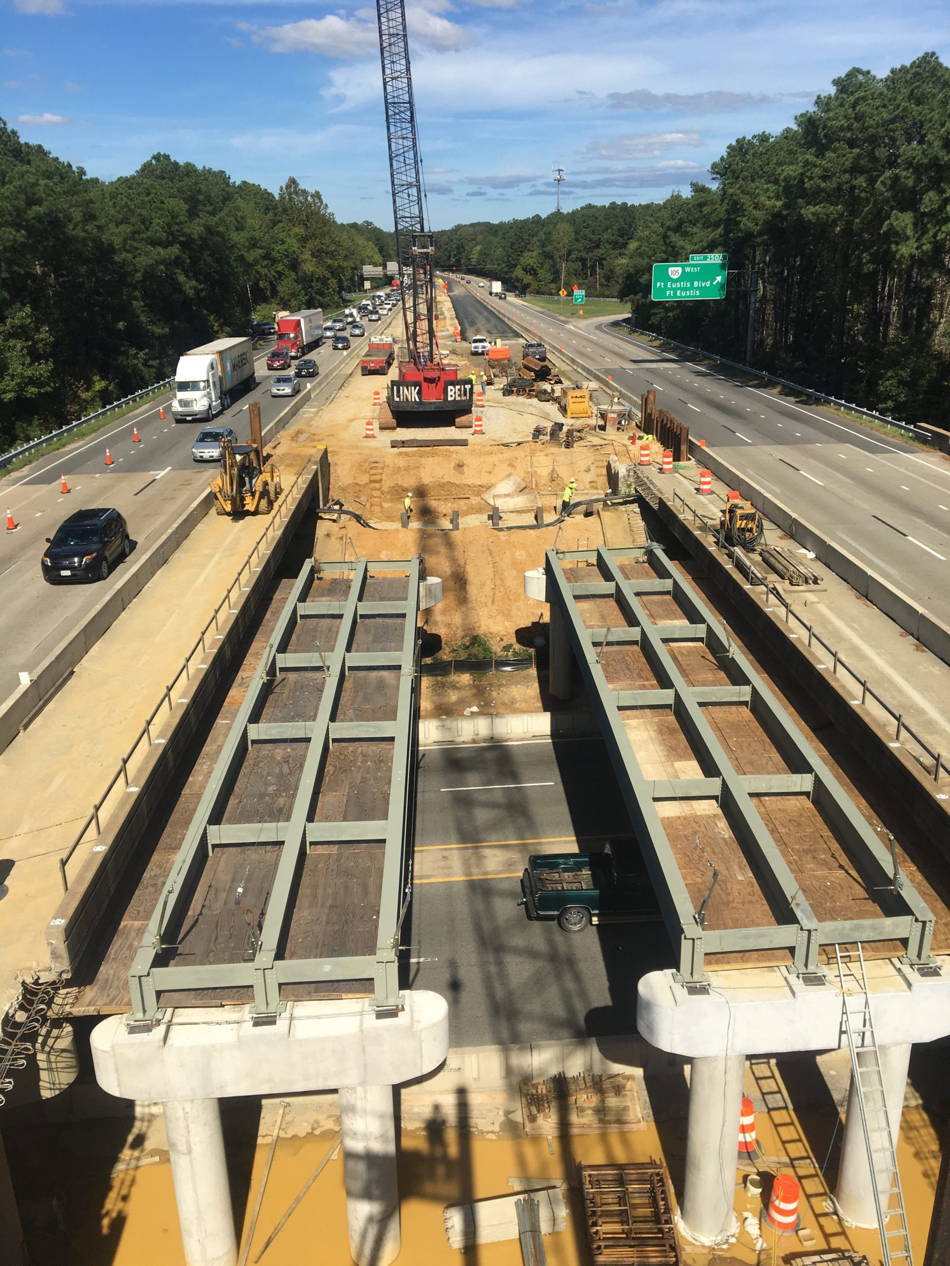 I-64 over Ft. Eustis Blvd.-Newport News, VA: Widening of the existing bridges for the I-64 Capacity Improvements-Segment I project