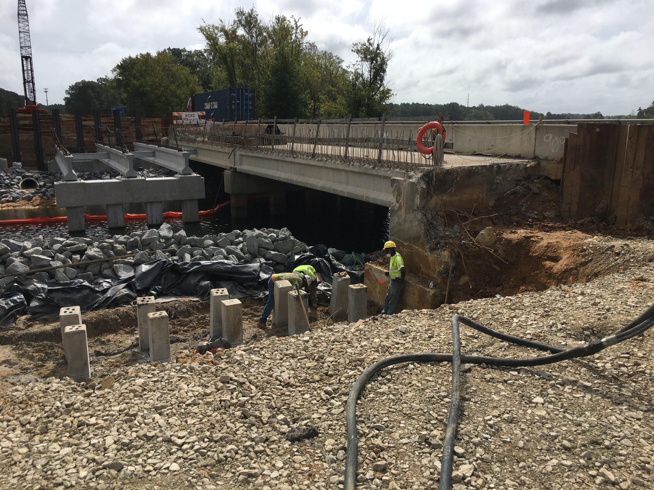 I-64 over Lee Hall Reservoir-Newport News, VA: Widening of the existing bridges for the I-64 Capacity Improvements-Segment I project