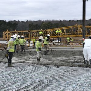 Pouring WBL bridge deck.