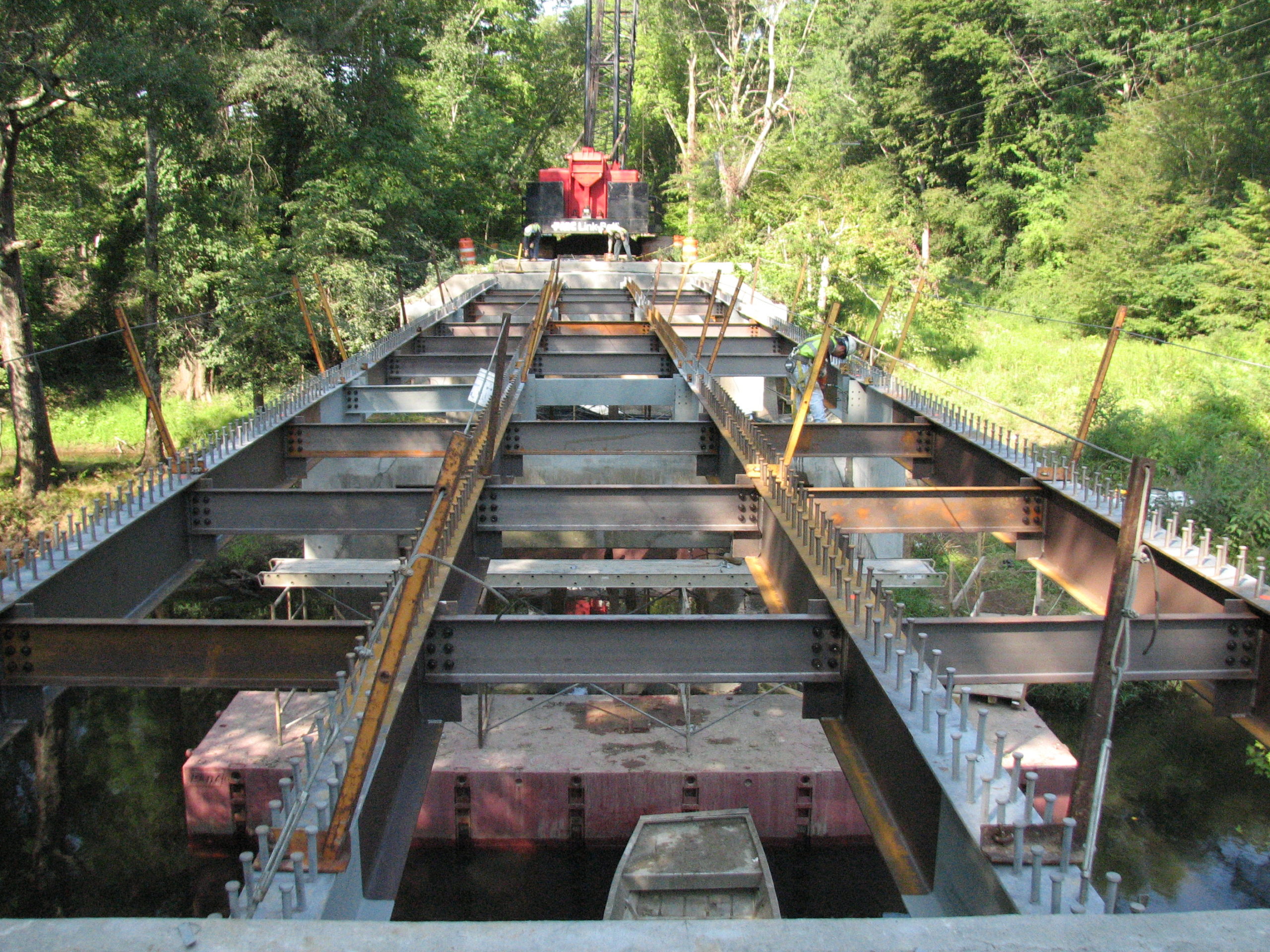 Route 605 over the Mattaponi River, Caroline County: Beam erection