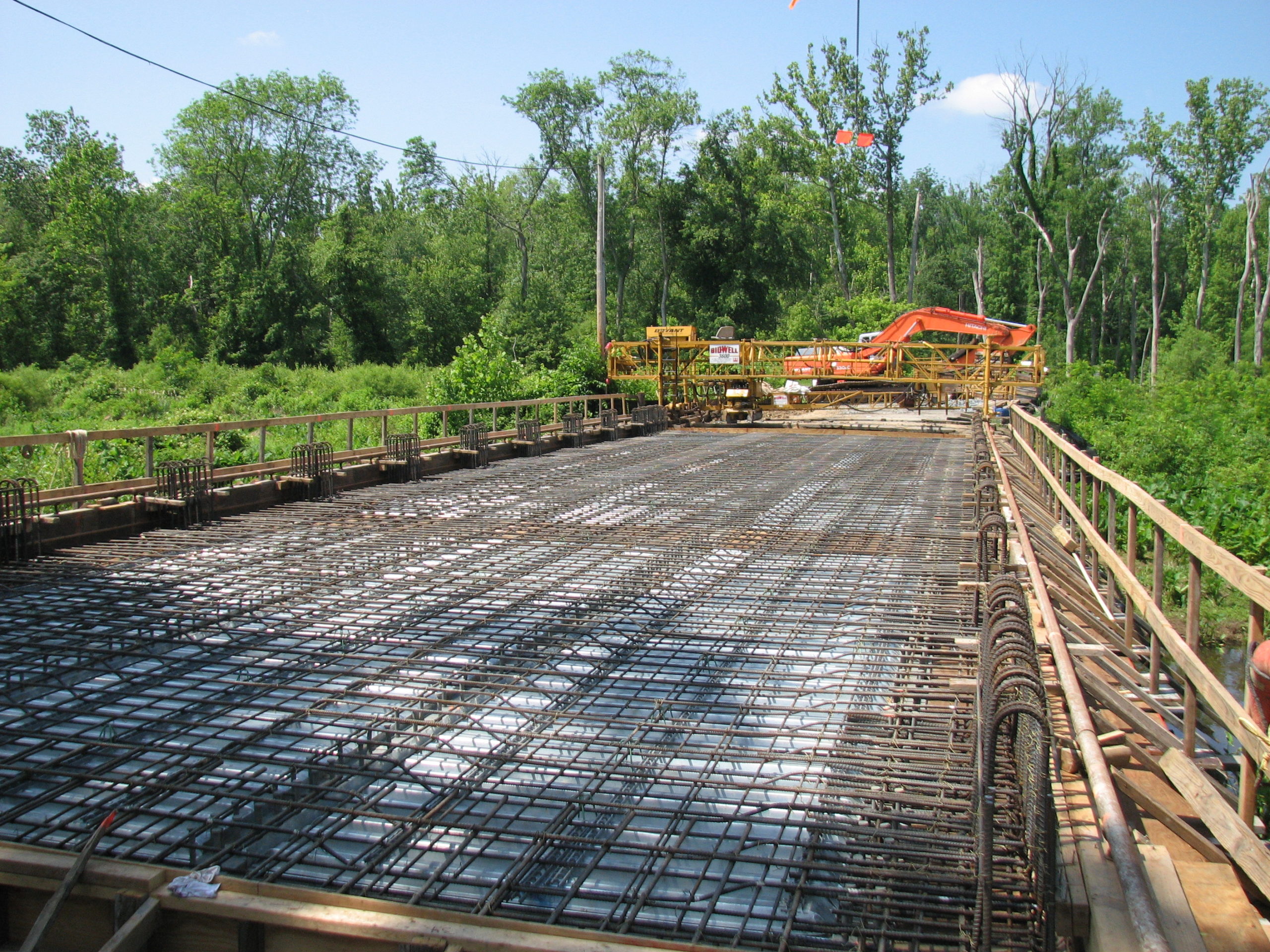 Route 608 over Potomac Creek, Stafford County: Bridge deck formed