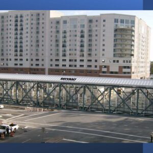 Completed Pedestrian Bridge over Columbus Street