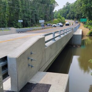 Route 14 over Poropotank Creek-King & Queen/Gloucester County, VA: Bridge replacement and retaining wall construction to direct creek flow.