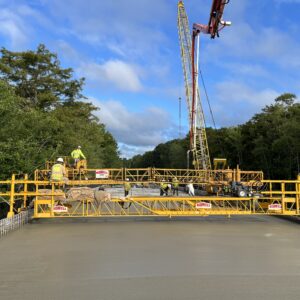 Bridge deck concrete pour