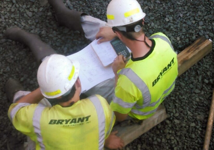 Bryant Contracting crew reviewing plans